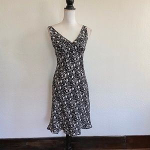 Black and white floral dress